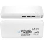 Carregador Power Bank 10000Mah Universal Para Celular Com 3 Portas Usb Pb-Mx10 Branco PB-MX10 EXBOM