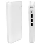 Carregador Power Bank 10000Mah Universal Para Celular Com 3 Portas Usb Pb-Mx10 Branco PB-MX10 EXBOM