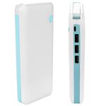 Carregador Power Bank 10000Mah Universal Para Celular Com 3 Portas Usb Pb-Mx10 Azul PB-MX10 EXBOM