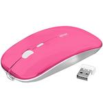 Mouse Wireless 10 Metros 1600 Dpi Recarregável Rosa Knup G21 G21 KNUP