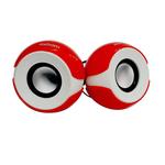 Caixa De Som Potencia 5W Plug De Audio P2 Vermelho E Branco CS-68 EXBOM CS-68 EXBOM