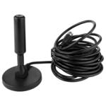 Antena Digital Hdtv Interna Externa 3.5 Dbi Base Com Imã Resistente A Chuva E Sol Cabo 5 Metros WM-001 WM-001 GENERICO