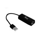 Adaptador Usb 2.0 Para Para Rede Rj45 20 Centímetros Preto Hb-T80 KNUP HB-T80 KNUP