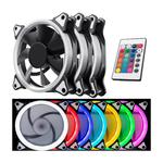 Kit 3 Cooler Led 120Mm RGB Com 1 Fita Led E Controle DX-123L DX-123L DEX
