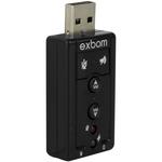 Adaptador Usb De Som 7.1 Com Entrada De Linha Analogica E Microfone Som 7.1 USOM-10 EXBOM