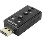 Adaptador Usb De Som 7.1 Com Entrada De Linha Analogica E Microfone Som 7.1 USOM-10 EXBOM