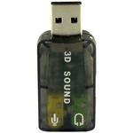 Adaptador Placa De Som Usb Embalagem Transparente SOM AC3 GENERICO