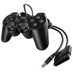 Controle 4 em 1 Para Pc Ps1 Ps2 Ps3 Com Fio USB Dualshok KP-5422 KP-5422 KNUP