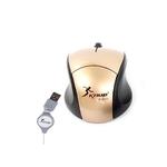 Mini Mouse Óptico Com Cabo Retrátil Usb Cinza Kp-M619 KP-M619 KNUP