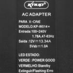 Fonte Compativel Para Xbox One 165W 12V 13.34A KNUP KP-W014 KNUP