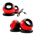 Mini Caixa De Som 2.0 Usb 5V Preto E Vermelho Exbom Cs-79 (Sem Embalagem) CS-79 EXBOM