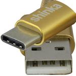 Cabo Type-C 1 Metro 2.1A USB Dourado SHINKA SJX-II-TPC SJX-II-TPC SHINKA