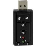 Adaptador Placa De Som 7.1 USB 2.0 Com Entrada P2 Fone e Microfone PC GENERICO