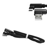 Cabo USB Em L Para Entrada V8 com Nylon 1.5A 90cm Preto CBX-U100V8F1 CBX-U100V8F1 EXBOM