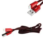 Cabo USB Lightning Para iPhone 2A 1 Metro em Nylon Vermelho PMCELL CB-21 CB-21 PMCELL