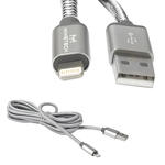 Cabo Para iPhone 2.0 Metros USB 2.1 Turbo Não Enrola Cinza MAKETECH LS-17 LS-17 IPHONE MAKETECH